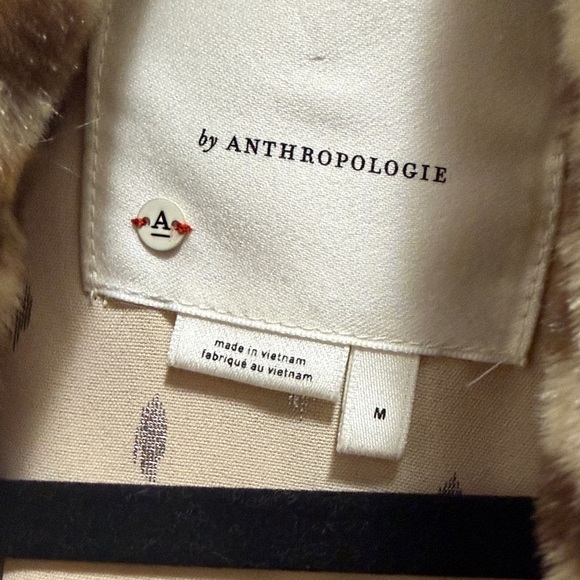 Anthropologie Leopard-Pattern Faux Fur Jacket in Brown & Cream - Picture 2 of 2